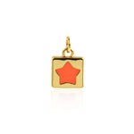 Minimalist Jewelry-Minimalist Enamel Star Pendant-DIY Jewelry Accessories  10x10mm
