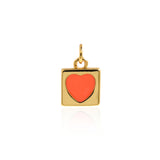 Minimalist Jewelry-Minimalist Enamel Love Pendant-DIY Jewelry Accessories  10x10mm