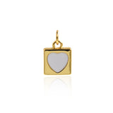 Minimalist Jewelry-Minimalist Enamel Love Pendant-DIY Jewelry Accessories  10x10mm