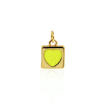 Minimalist Jewelry-Minimalist Enamel Love Pendant-DIY Jewelry Accessories  10x10mm