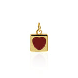 Minimalist Jewelry-Minimalist Enamel Love Pendant-DIY Jewelry Accessories  10x10mm