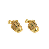 Personalized Jewelry-Exquisite Micropavé Cactus Ball Pendant-DIY Jewelry Accessories    20x12.5mm