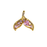 Personalized Jewelry-Exquisite Fishtail Zircon Pendant-DIY Jewelry Accessories  19x19mm
