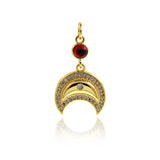 Minimalist Personality Jewelry-Exquisite Micropavé Crescent Pendant-DIY Jewelry Accessories   25.5x16mm