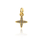 Minimalist Personalized Jewelry-Exquisite Micropavé Cross Pendant-DIY Jewelry Accessories   10.5x8.5mm