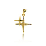 Minimalist Personality Jewelry-Exquisite Micropavé Polaris Pendant-DIY Jewelry Accessories   21.5x19.5mm