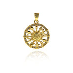 Personalized Jewelry-Exquisite Micropavé Sun Pendant-DIY Jewelry Accessories   20mm