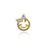 Personalized Jewelry-Exquisite Micropavé Smiley Pendant-DIY Jewelry Accessories   15.5x12mm