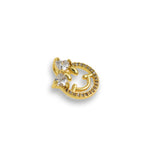 Personalized Jewelry-Exquisite Micropavé Smiley Pendant-DIY Jewelry Accessories   15.5x12mm