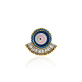 Personalized Jewelry-Exquisite Evil Eye Zircon Pendant-DIY Jewelry Accessories   16.5x14.5mm