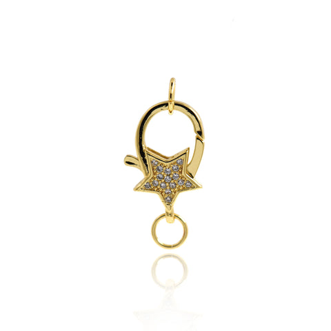 Shiny Star Lobster Clasp-DIY Jewelry Accessories   20x13.5mm