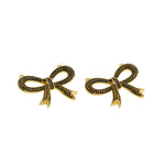 Shiny Micropavé Bow Pendant-DIY Jewelry Making Accessory   35x28mm