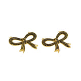 Shiny Micropavé Bow Pendant-DIY Jewelry Making Accessory   35x28mm