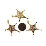 Shiny Five-Pointed Star Zircon Pendant-DIY Jewelry Making Accessories   39.5x31mm