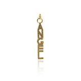 Shiny Micropavé Angel Pendant-DIY Jewelry Making Accessories   37x6mm