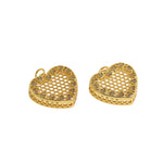 Shiny Hollow Heart Shaped Zircon Pendant-DIY Jewelry Making Accessories  20x19.5mm