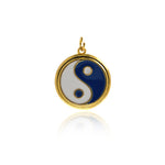 Shiny Enamel Bagua Pendant-DIY Jewelry Making Accessories   20x22mm