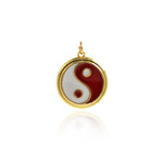 Shiny Enamel Bagua Pendant-DIY Jewelry Making Accessories   20x22mm