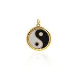 Shiny Enamel Bagua Pendant-DIY Jewelry Making Accessories   20x22mm