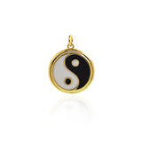Shiny Enamel Bagua Pendant-DIY Jewelry Making Accessories   20x22mm