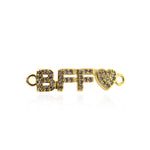Exquisite Micropavé BFF Pendant-Personalized Jewelry Making Accessories   27x6mm