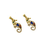 Exquisite Seahorse Zircon Pendant-Personalized Jewelry Making Accessories  24.5x11mm