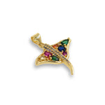Exquisite Batfish Zircon Pendant-Personalized Jewelry Making Accessories  24x22.5mm
