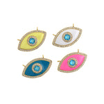 Exquisite Enamel Evil Eye Pendant-Personalized Jewelry Making Accessories  30.5x17.5mm