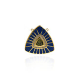 Delicate Micropavé Triangle Pendant-Personalized Jewelry Making Accessories   40.5x39.5mm