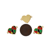 Exquisite Enamel Heart Connector-Personalized Jewelry Making Accessories  19x13mm