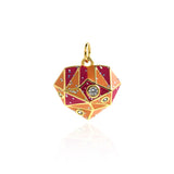 Shiny Geometric Heart Shaped Zircon Pendant-Personalized Jewellery Making Accessories   17x16.5mm