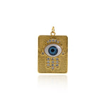 Rectangular Hamsa Pendant-Personalized Jewelry Making Accessories   31.5x22mm