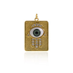 Rectangular Hamsa Pendant-Personalized Jewelry Making Accessories   31.5x22mm