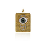 Rectangular Hamsa Pendant-Personalized Jewelry Making Accessories   31.5x22mm