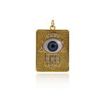 Rectangular Hamsa Pendant-Personalized Jewelry Making Accessories   31.5x22mm