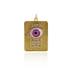 Rectangular Hamsa Pendant-Personalized Jewelry Making Accessories   31.5x22mm
