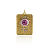 Rectangular Hamsa Pendant-Personalized Jewelry Making Accessories   31.5x22mm
