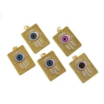 Rectangular Hamsa Pendant-Personalized Jewelry Making Accessories   31.5x22mm