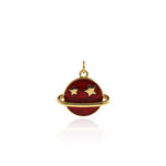 Shiny Enamel Universe Pendant-Personalized Jewelry Making Accessories  16x14.5mm