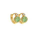 Minimalist Enamel Smiley Earrings-Personalized Jewelry Making Accessories   12.5x7.5mm