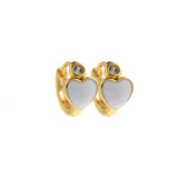 Minimalist Enamel Heart Earrings-Personalized Jewelry Making Accessories  13.5x7.5mm