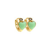 Minimalist Enamel Heart Earrings-Personalized Jewelry Making Accessories  13.5x7.5mm