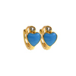 Minimalist Enamel Heart Earrings-Personalized Jewelry Making Accessories  13.5x7.5mm