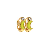 Minimalist Enamel Moon Earrings-Personalized Jewelry Making Accessories   13x6mm