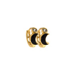 Minimalist Enamel Moon Earrings-Personalized Jewelry Making Accessories   13x6mm