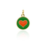 Minimalist Enamel Heart Pendant-DIY Jewelry Making Accessories   12mm