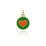 Minimalist Enamel Heart Pendant-DIY Jewelry Making Accessories   12mm