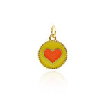 Minimalist Enamel Heart Pendant-DIY Jewelry Making Accessories   12mm