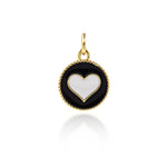 Minimalist Enamel Heart Pendant-DIY Jewelry Making Accessories   12mm