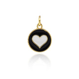 Minimalist Enamel Heart Pendant-DIY Jewelry Making Accessories   12mm